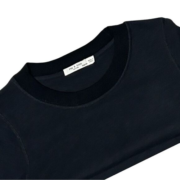 Rag & Bone Jolie T-Shirt Dress in Black Cotton Size XXS/TTP - Picture 5 of 6